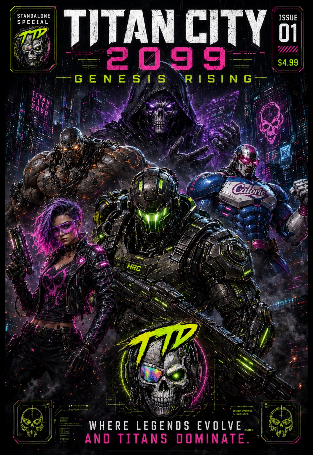 Titan City 2099 Genesis Rising cover
