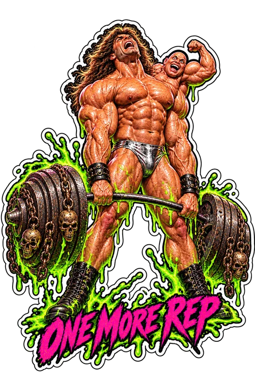 The Deadlifter lifts a chained slime-covered barbell as a mutant bicep erupts from his shoulder