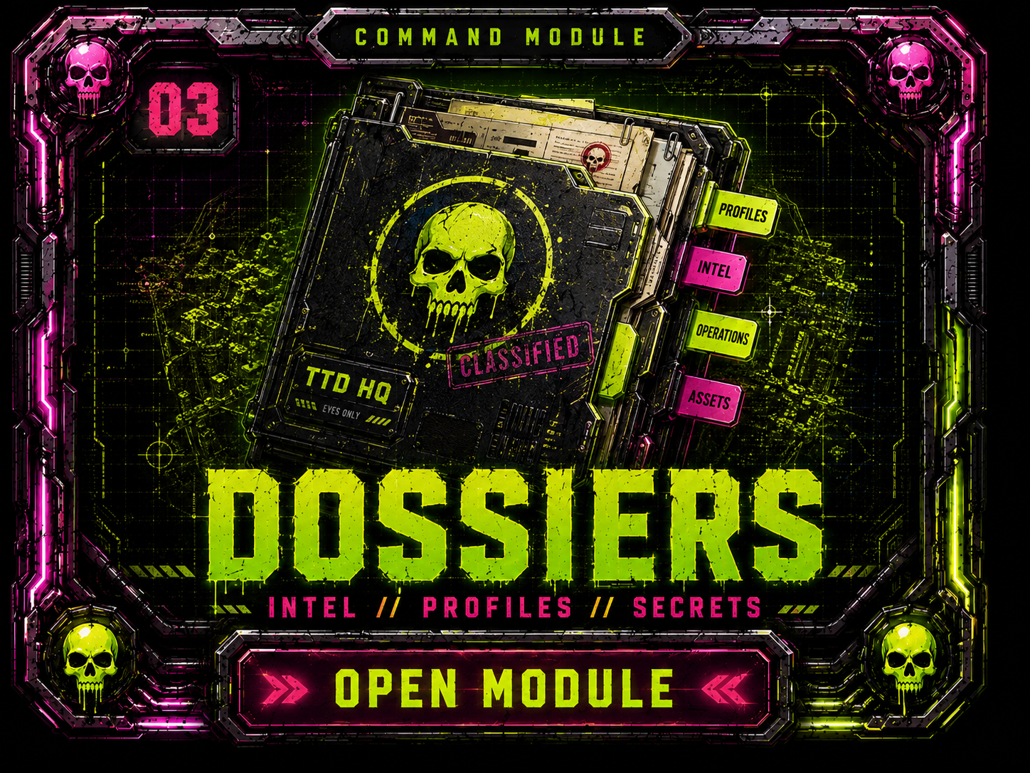 TTD HQ Dossiers command module
